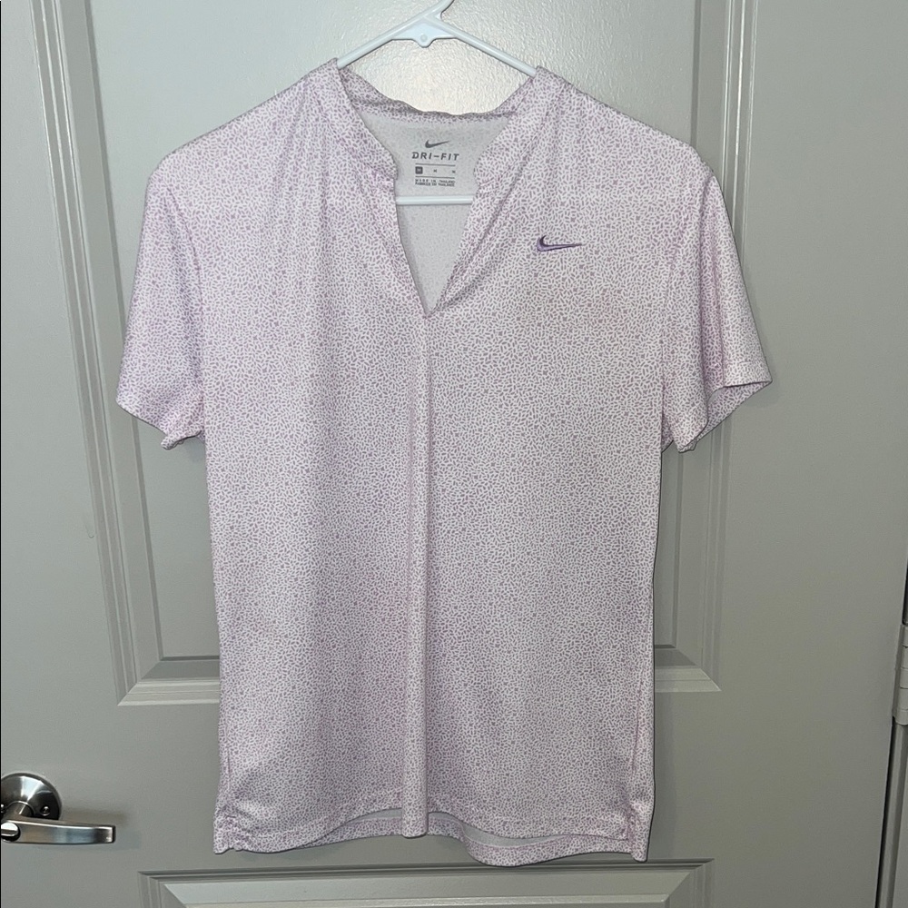 Nike Women's Light Purple Dri-FIT Short Sleeve Top